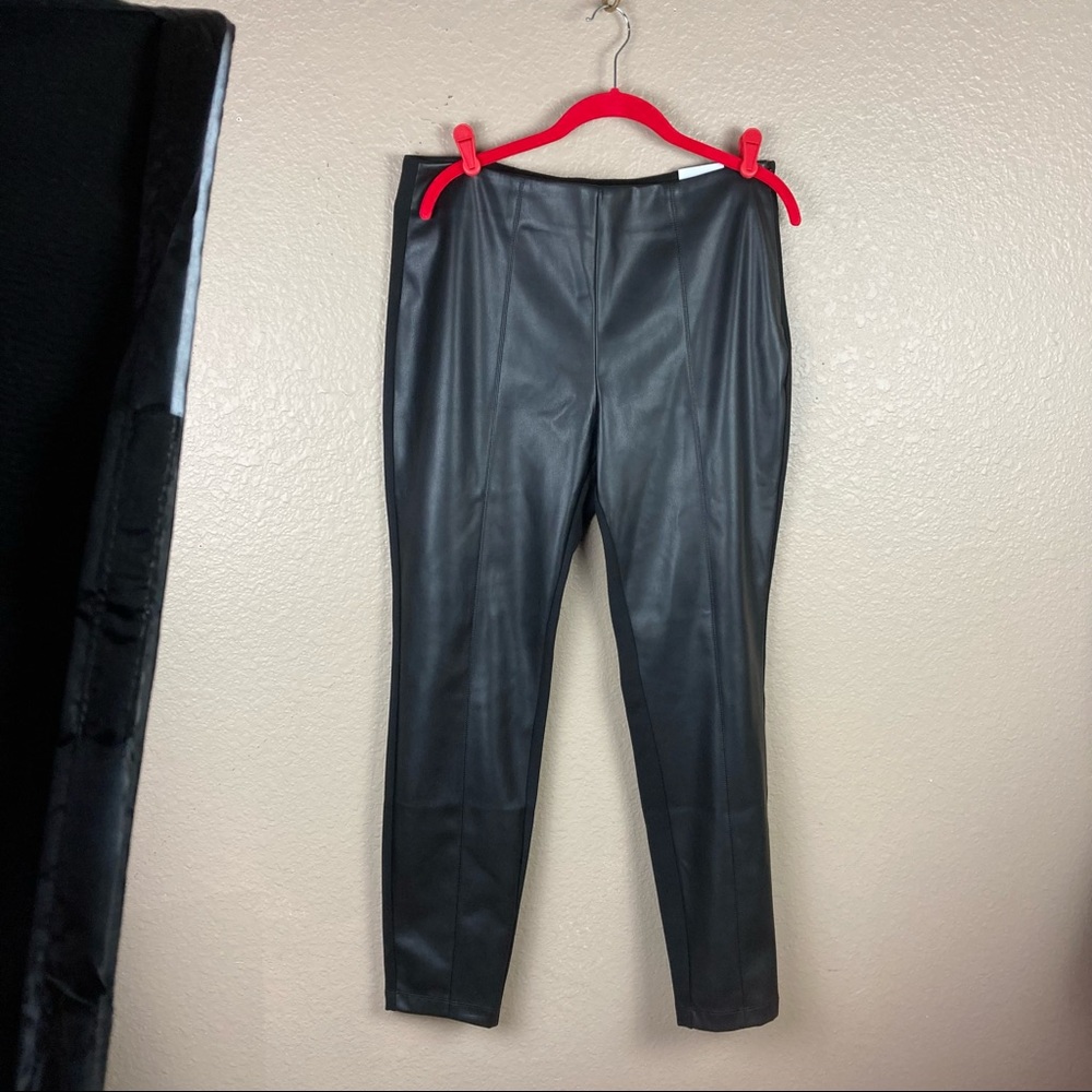 WHBM  Side zipper leggings  size 14 Black